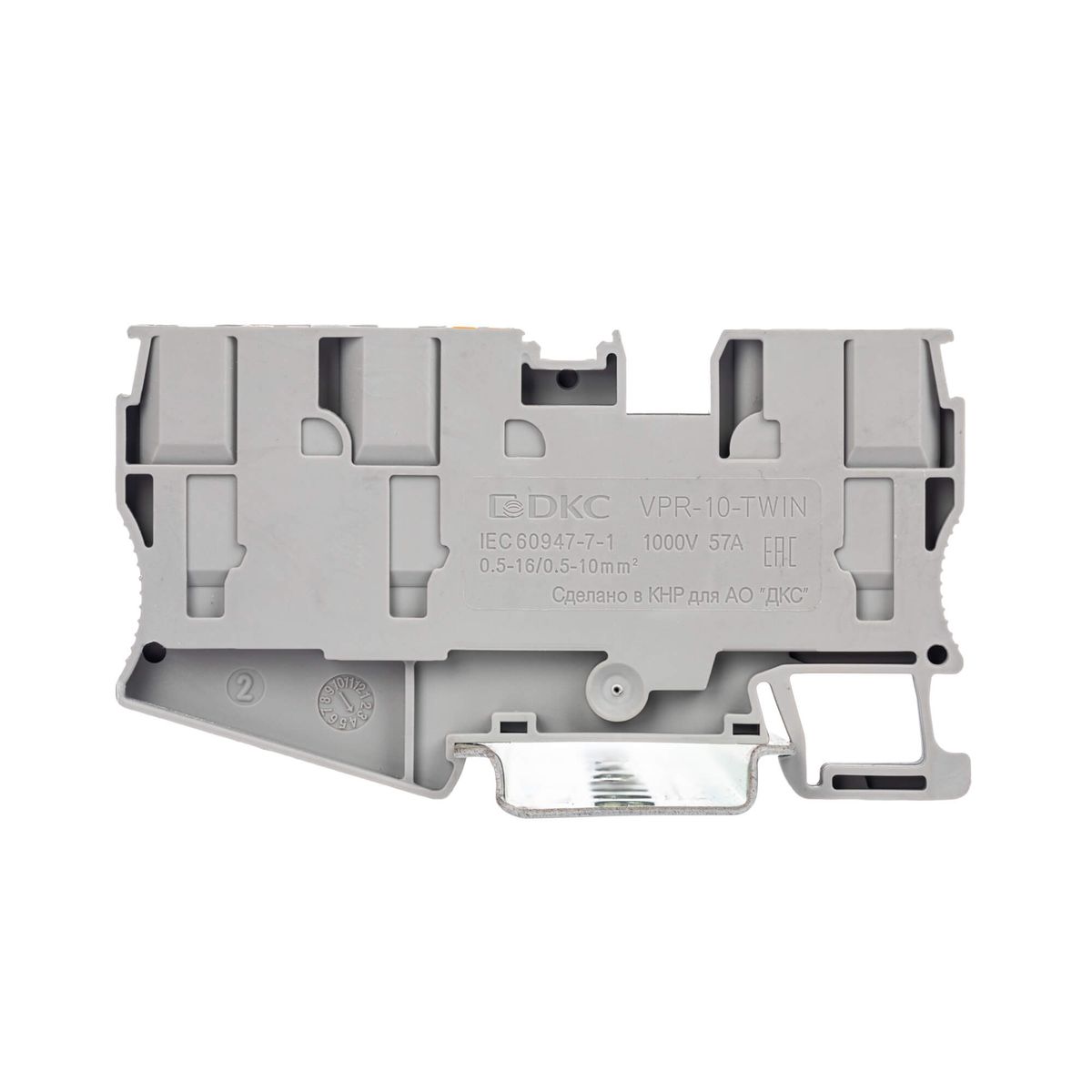 Клемма проходная  VPR-10-TWIN-GY
