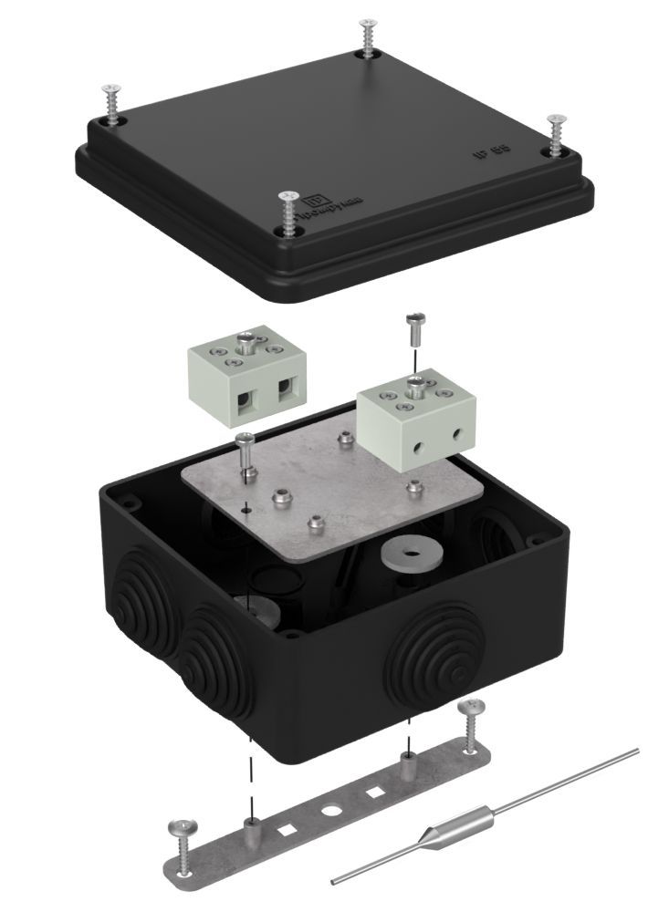 Коробка монтажная  40-0300-9005-FR6.0-4-П