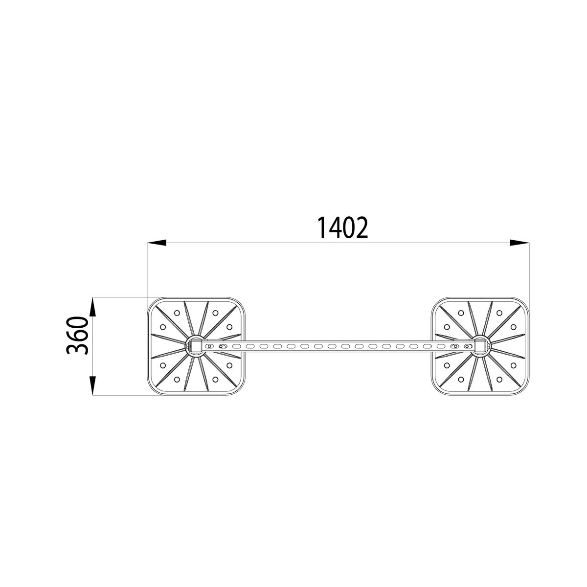 Опора KM-TR-F-SSHRAD-1000-1500 TR0095