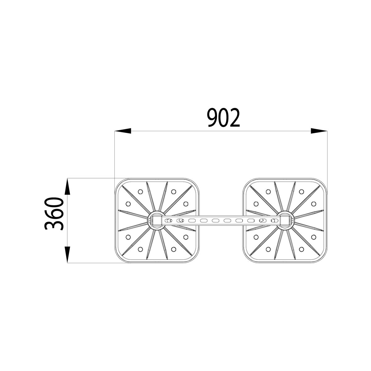 Опора KM-TR-F-SSHRAD-500-1500 TR0094