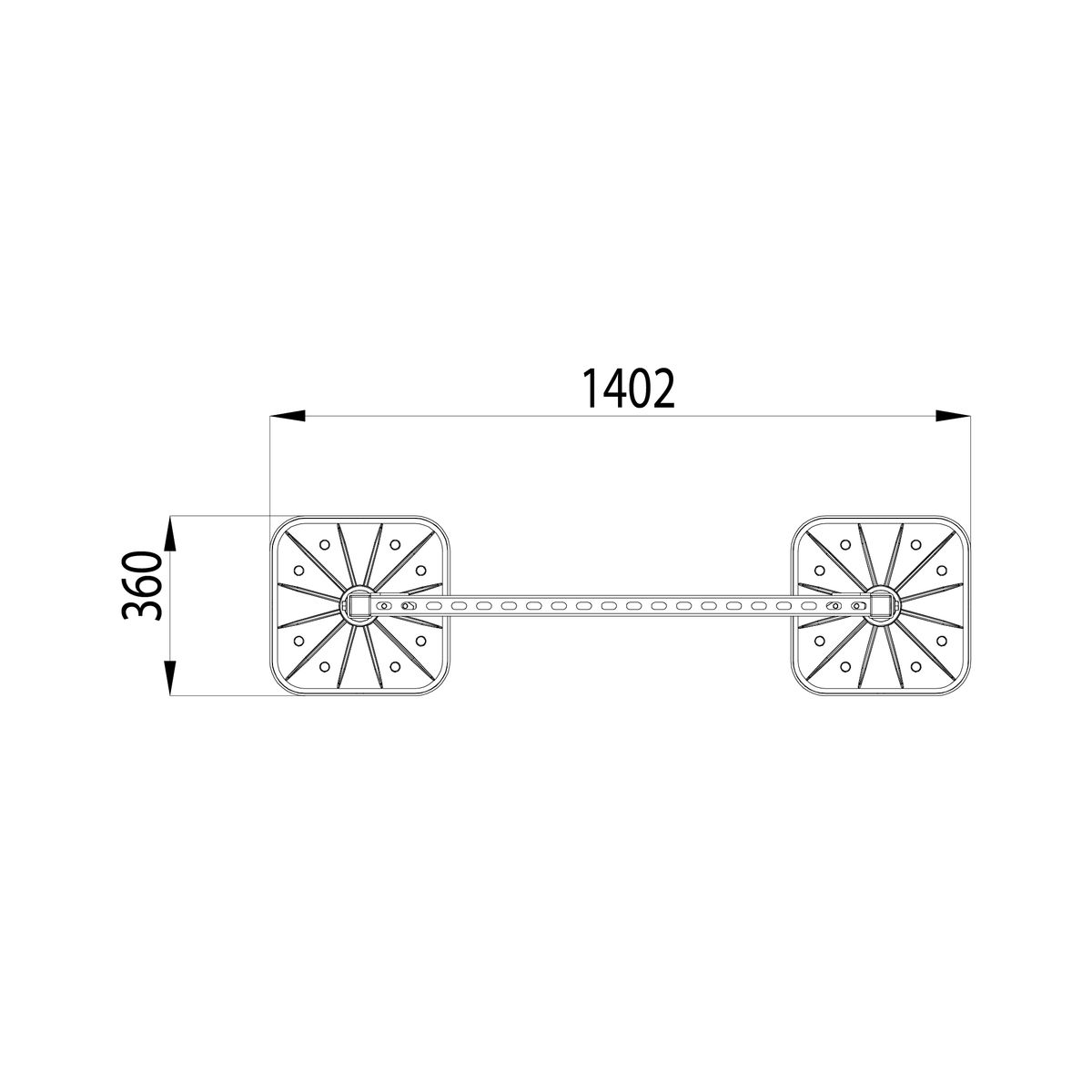 Опора KM-TR-F-SSHRAD-1000-1000 TR0088