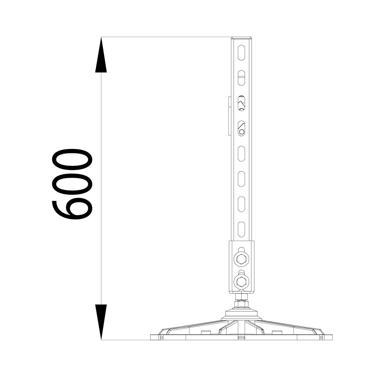 Опора KM-TR-F-SSHRAD-1000-500 TR0085