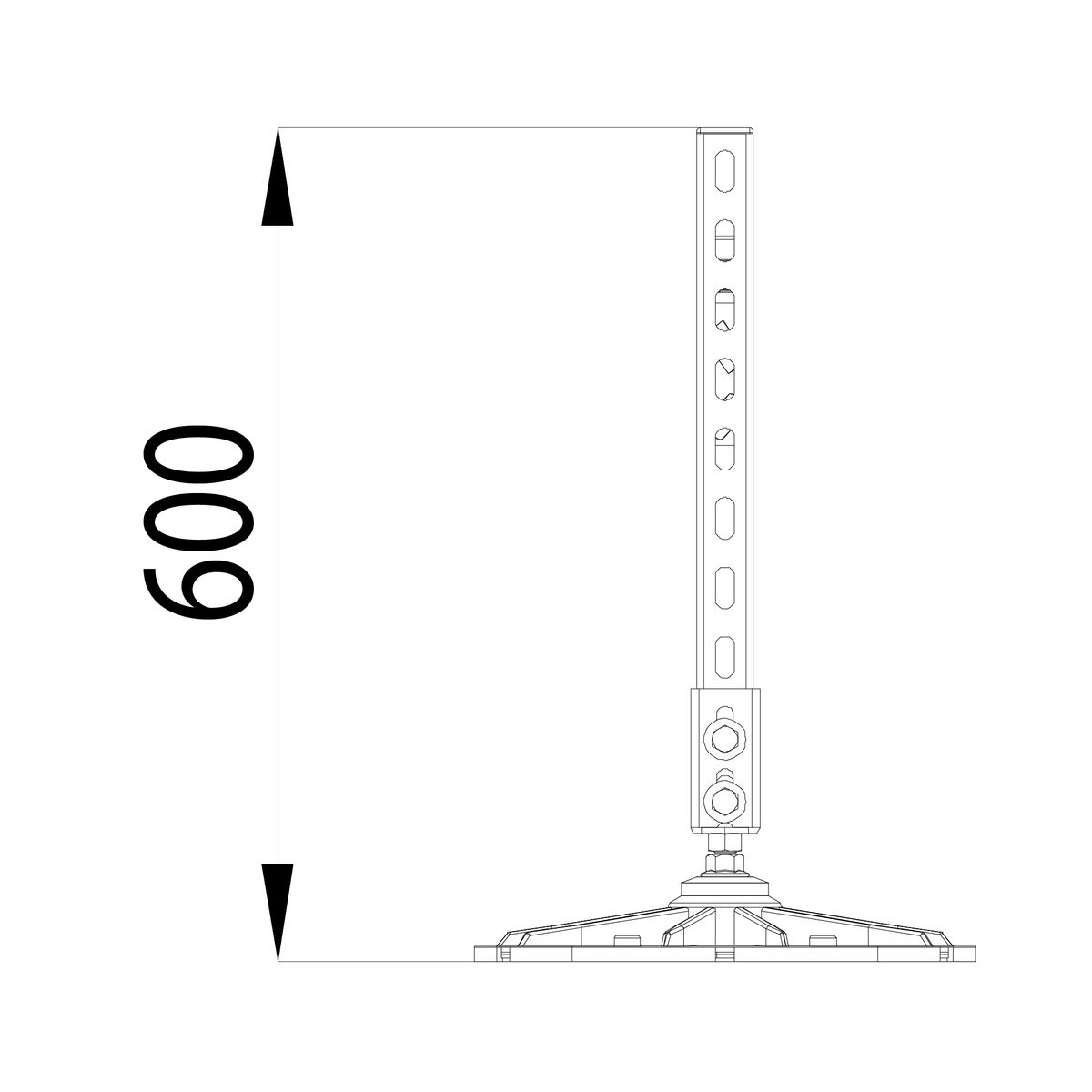 Опора KM-TR-F-SSHRAD-500-500 TR0084