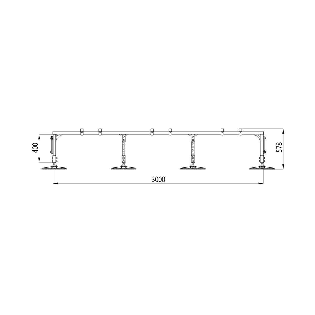 Опорная конструкция KM-TR-F-SSEI-3000-1200-1 HD TR0261