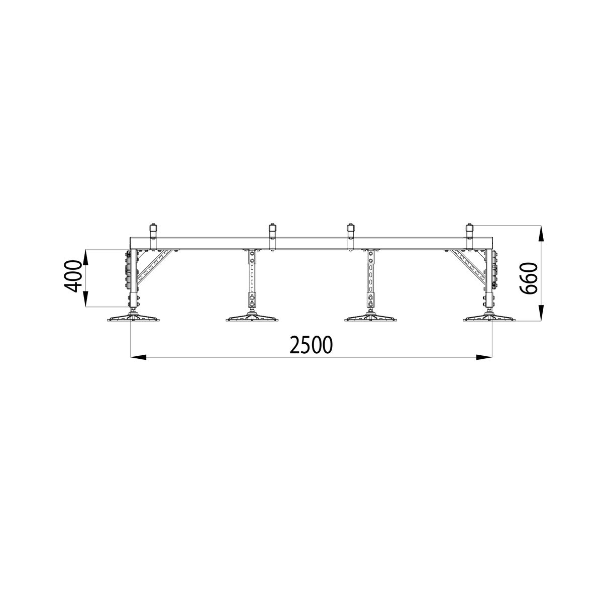 Опорная конструкция KM-TR-F-SSEI-2500-5000 HD TR0259