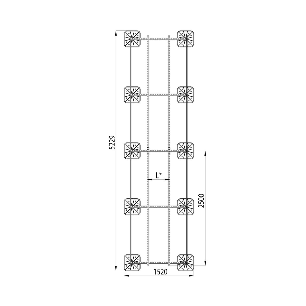 Опора KM-TR-F-SSEI-1200-5000-2 TR0022