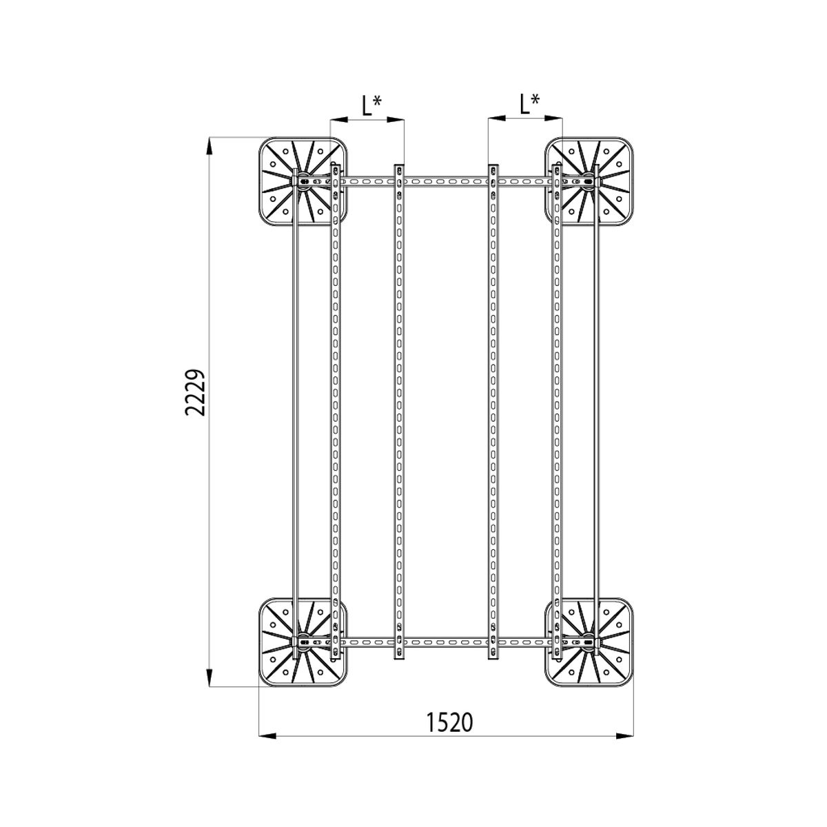 Опорная конструкция KM-TR-F-SSEI-1200-2000-2 HD TR0220