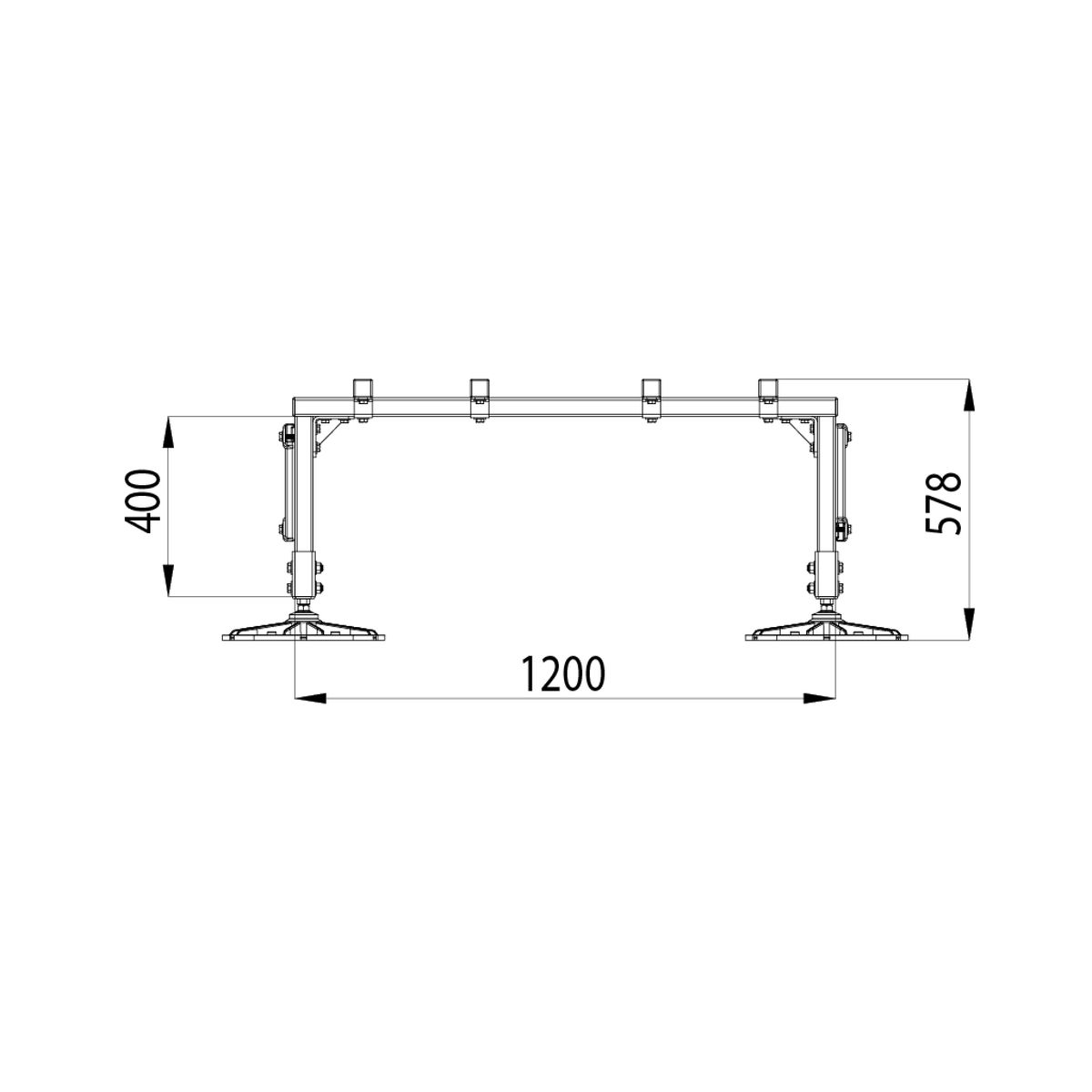 Опорная конструкция KM-TR-F-SSEI-1200-2000-2 HD TR0220