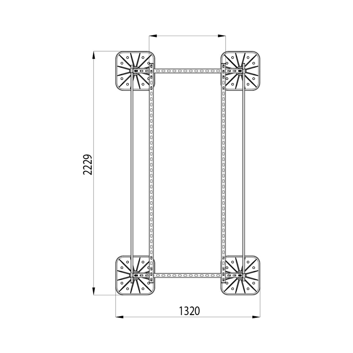 Опорная конструкция KM-TR-F-SSEI-1000-2000-1 HD TR0210