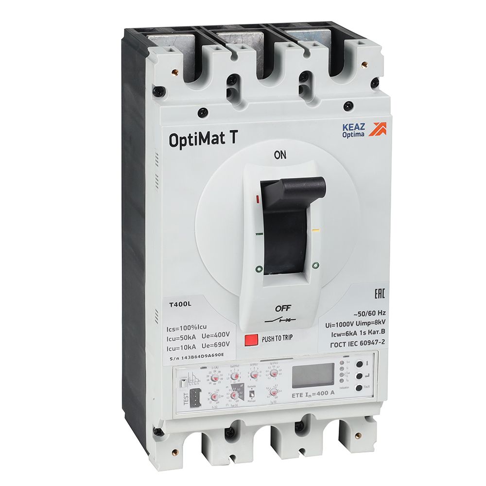 Выключатель автоматический OptiMat T400L ETE-M 400A 3P 355936