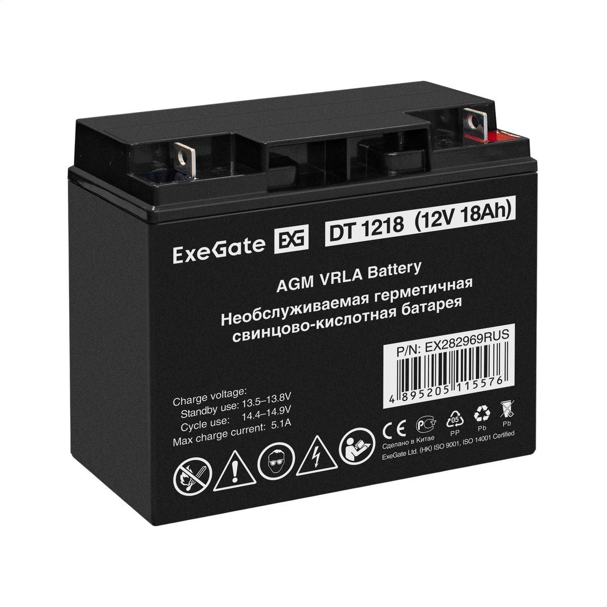 Батарея аккумуляторная DT 1218 EX282969RUS