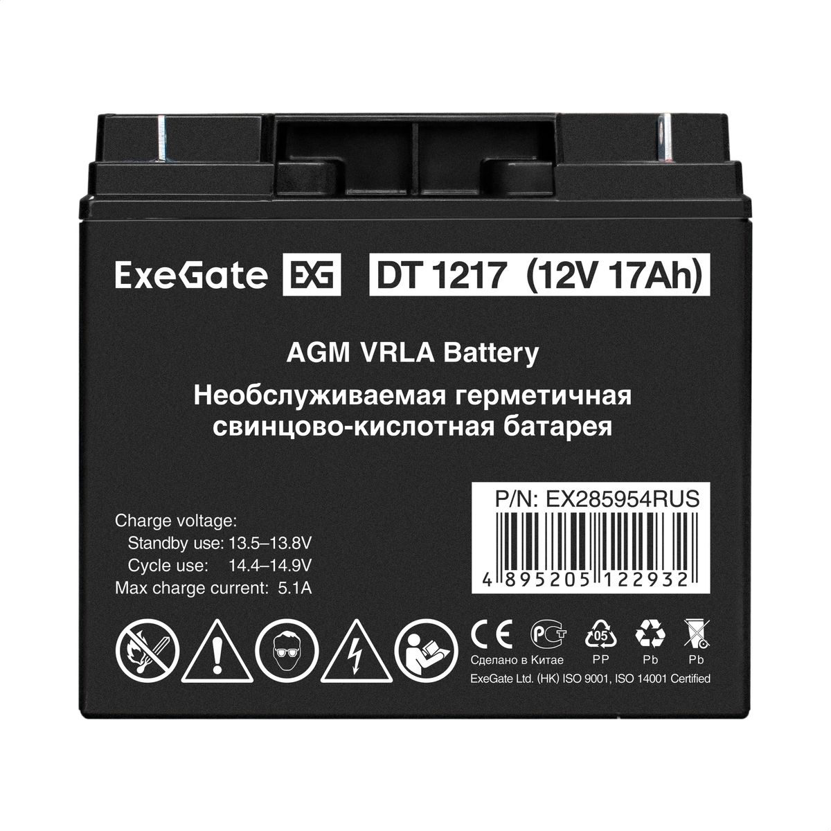Батарея аккумуляторная DT 1217 EX285954RUS
