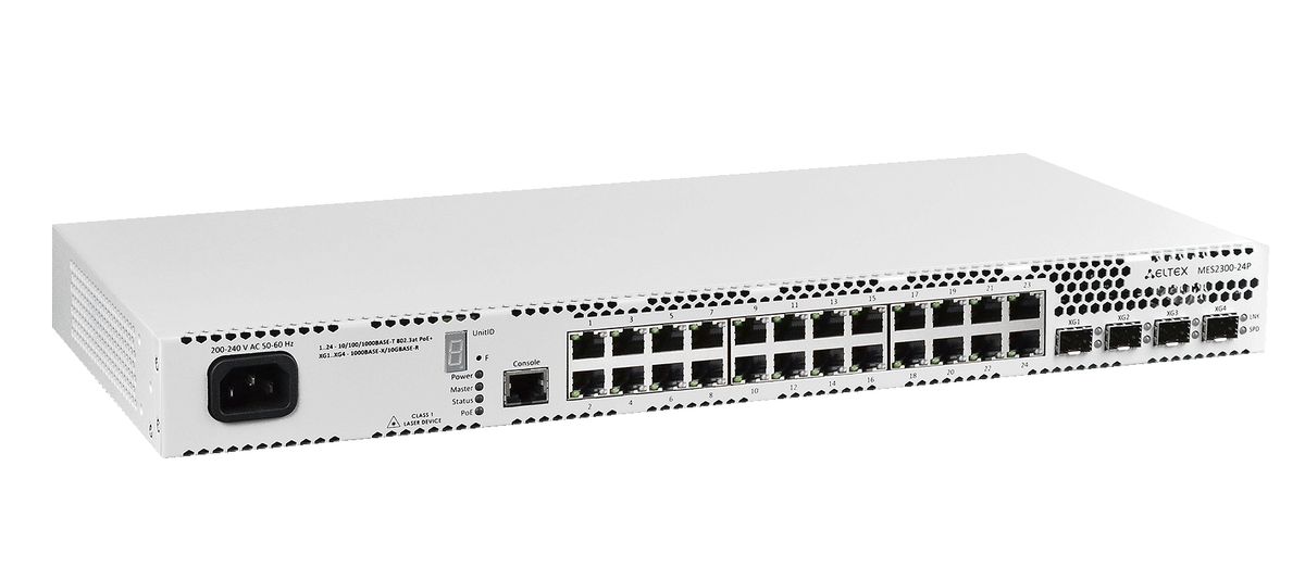 Коммутатор  MES2300-24P_DC