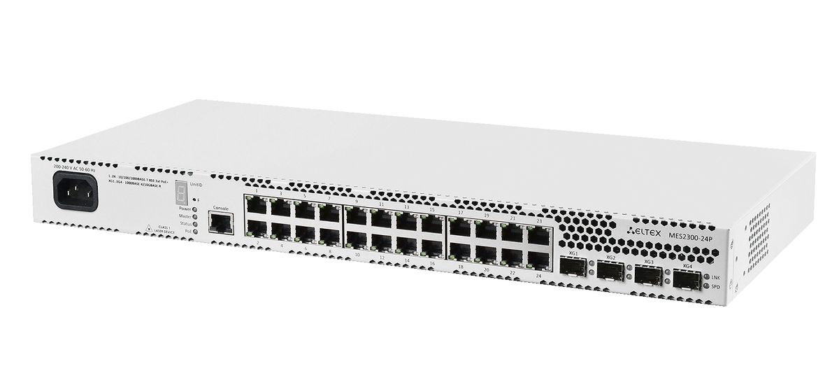 Коммутатор  MES2300-24P_DC