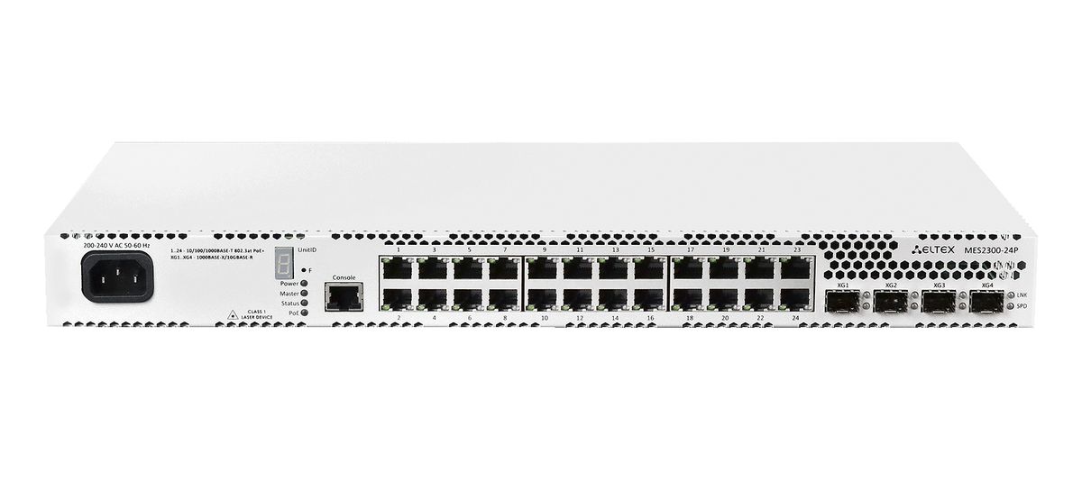 Коммутатор  MES2300-24P_DC