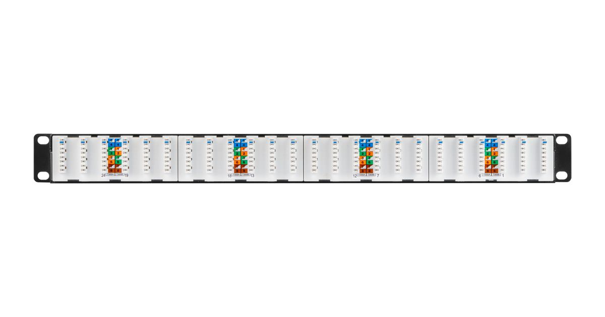 Патч-панель  NMC-RP24UA2-1U-BK