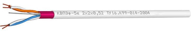 Кабель передачи данных КВПЭф-5е 2х2х0.52 36