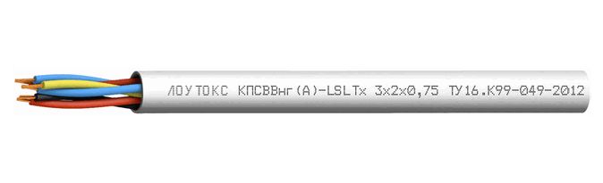 Кабель передачи данных ЛОУТОКС КПСВВнг(А)-LSLTx 1х2х0.5 26232
