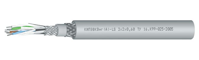Кабель передачи данных КИПЭВКВнг(А)-LS 5х2х0.60 2235