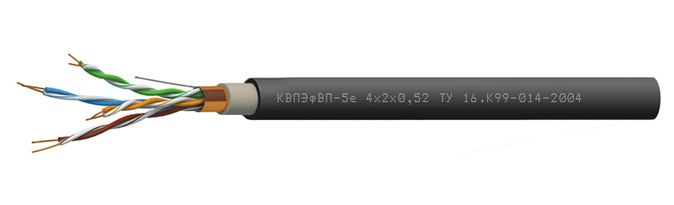 Кабель передачи данных КВПЭфВП-5е 4х2х0.52 661