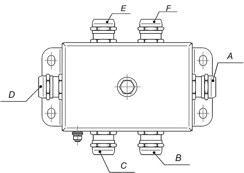 Коробка монтажная КМ-О(8к)-IP66-d 