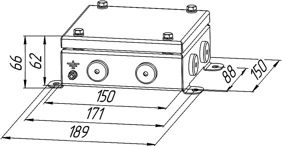 Коробка монтажная КМ IP66(Р)-1515 
