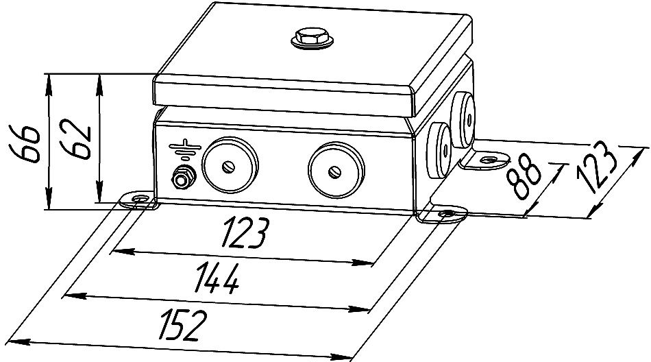Коробка монтажная КМ IP66(Р)-1212 