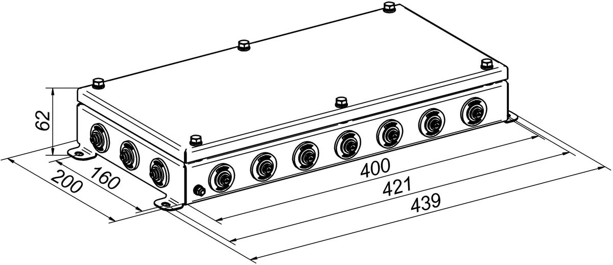 Коробка монтажная КМ-О (64к)-IP55 2040нерж 