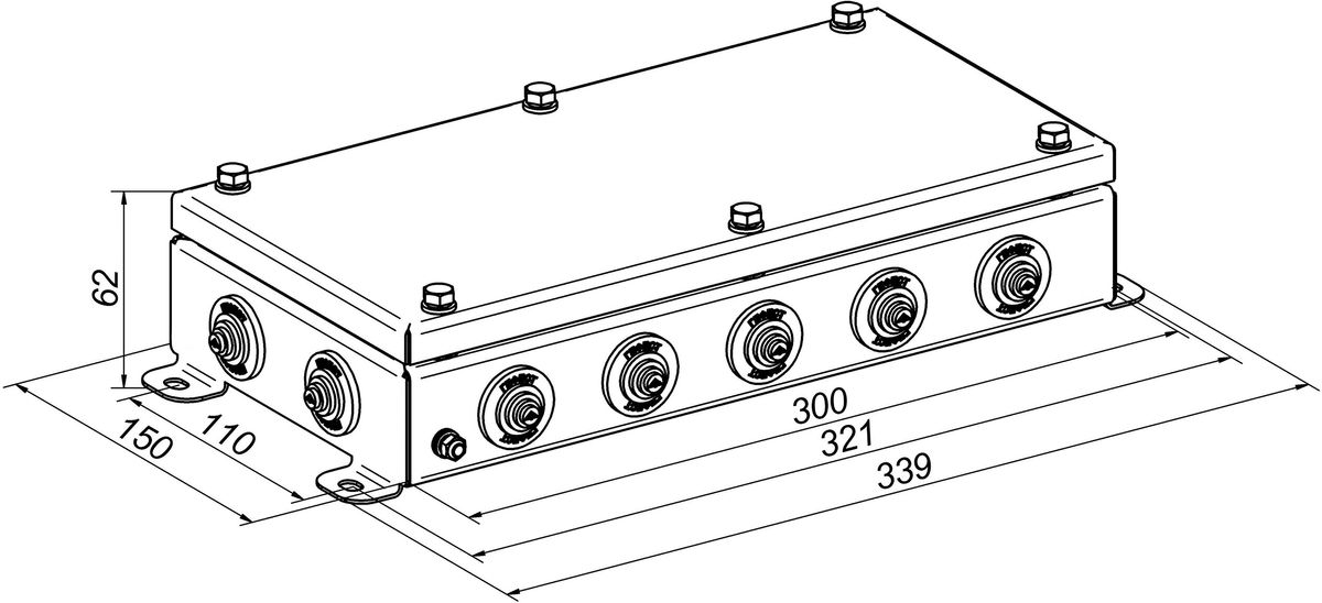 Коробка монтажная КМ-О (28к*6,0)-IP55 1530 
