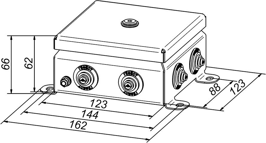 Коробка монтажная КМ-О (12к*6,0)-IP55 1212 