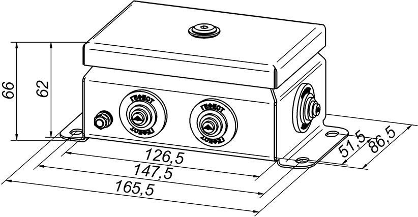 Коробка монтажная КМ-О (12к*10,0)-IP55 0812 