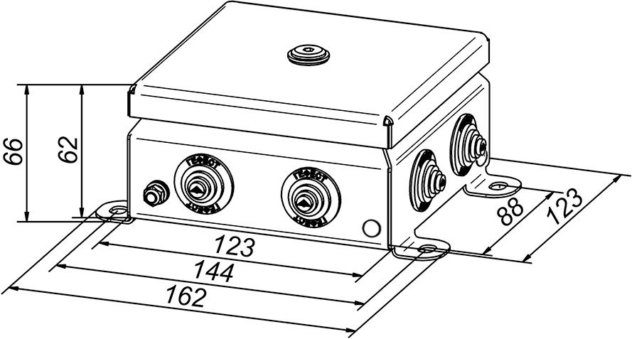Коробка монтажная КМ IP55-1212 
