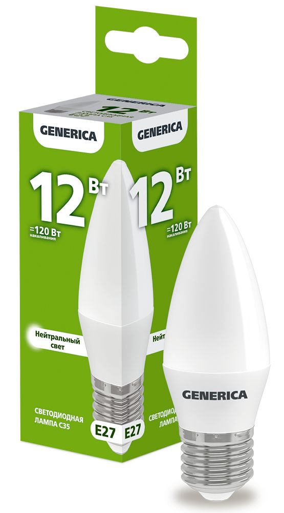 Лампа светодиодная  LL-C35-12-230-40-E27-G
