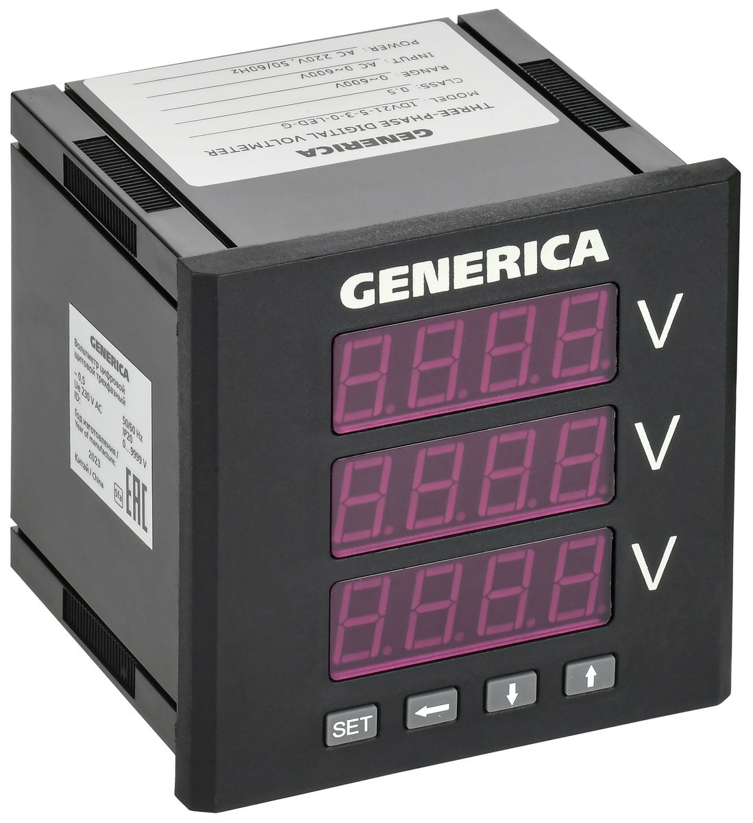 Вольтметр  IDV21-5-3-0-LED-G