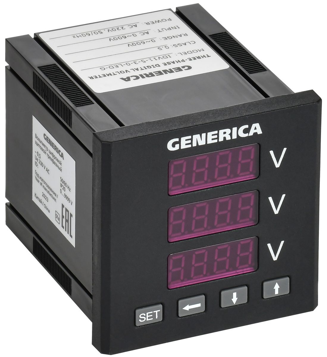 Вольтметр  IDV11-5-3-0-LED-G