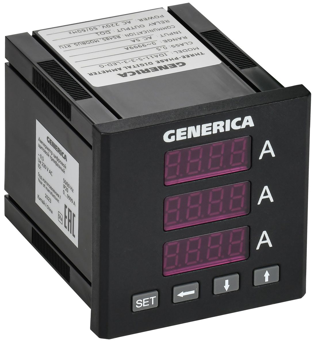 Амперметр  IDA11-5-3-3-LED-G