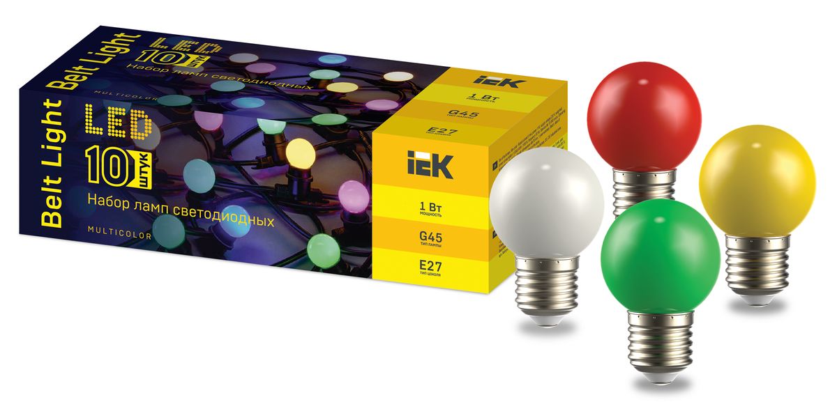 Лампа светодиодная  LLE-G45-1-230-MIX-E27-10