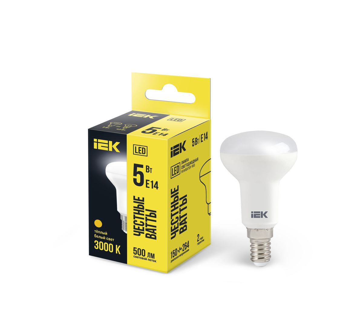 Лампа светодиодная  LLE-R50-5-230-30-E14