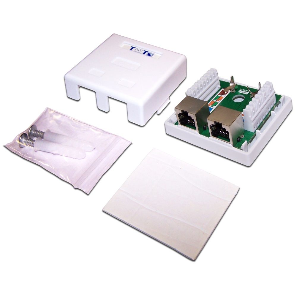Розетка телекоммуникационная  TWT-SM2-4545/S-WH