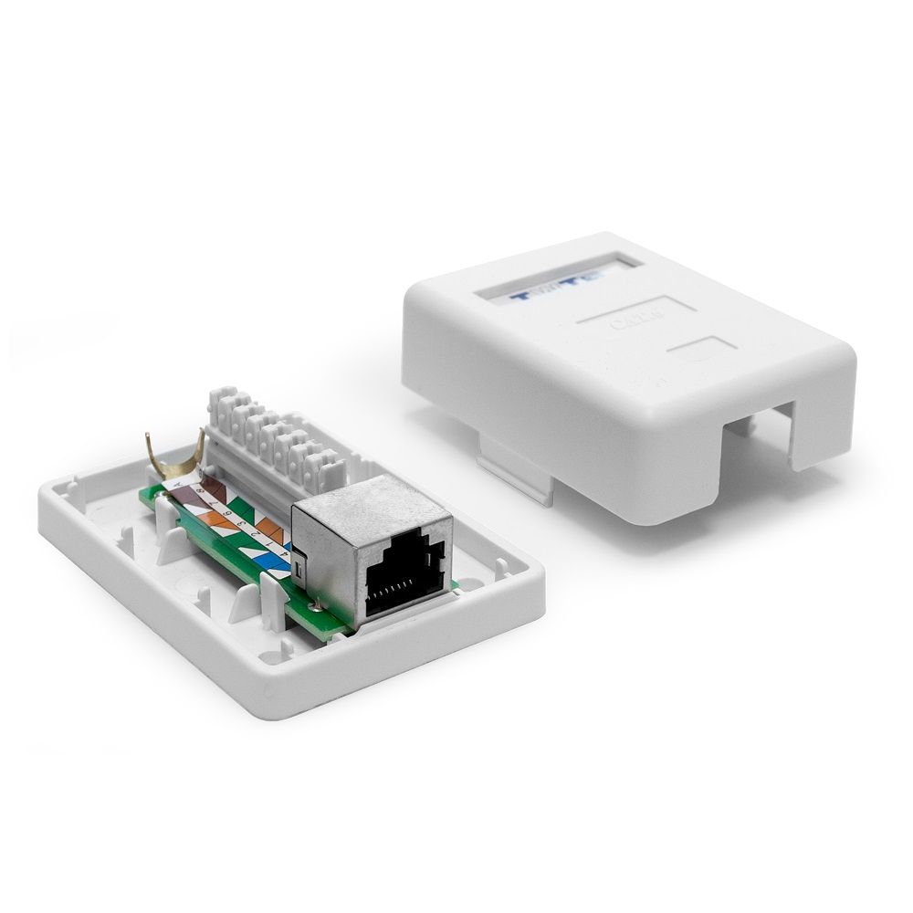 Розетка телекоммуникационная  TWT-SM1-45/S-WH