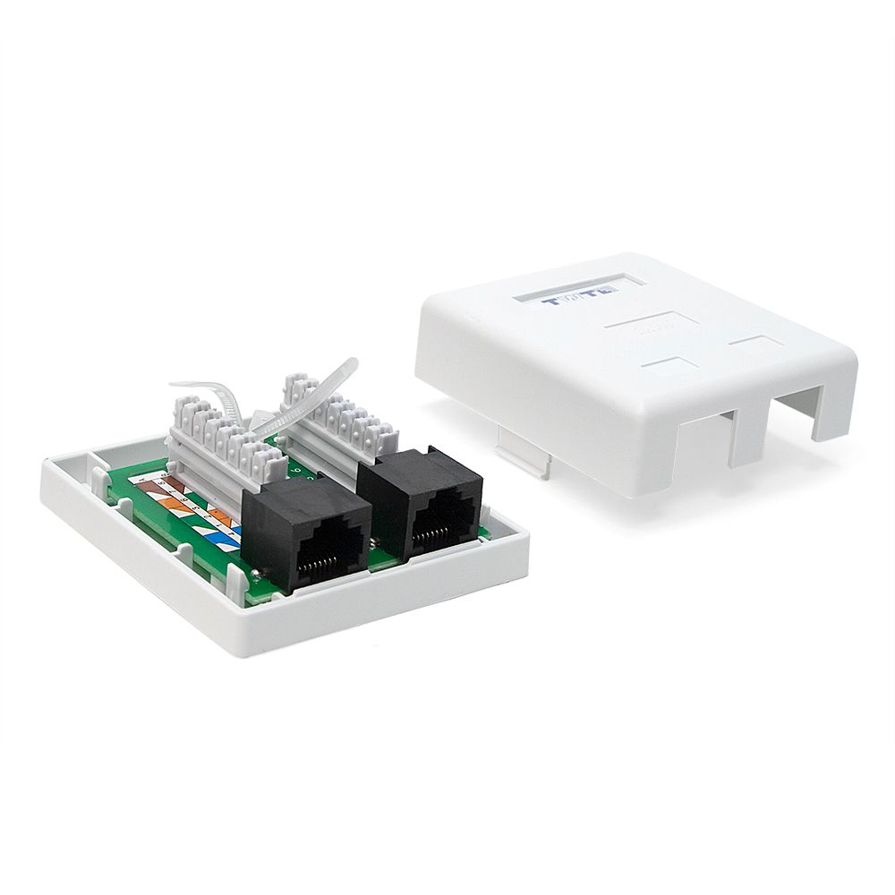 Розетка телекоммуникационная  TWT-SM2-4545/6-WH