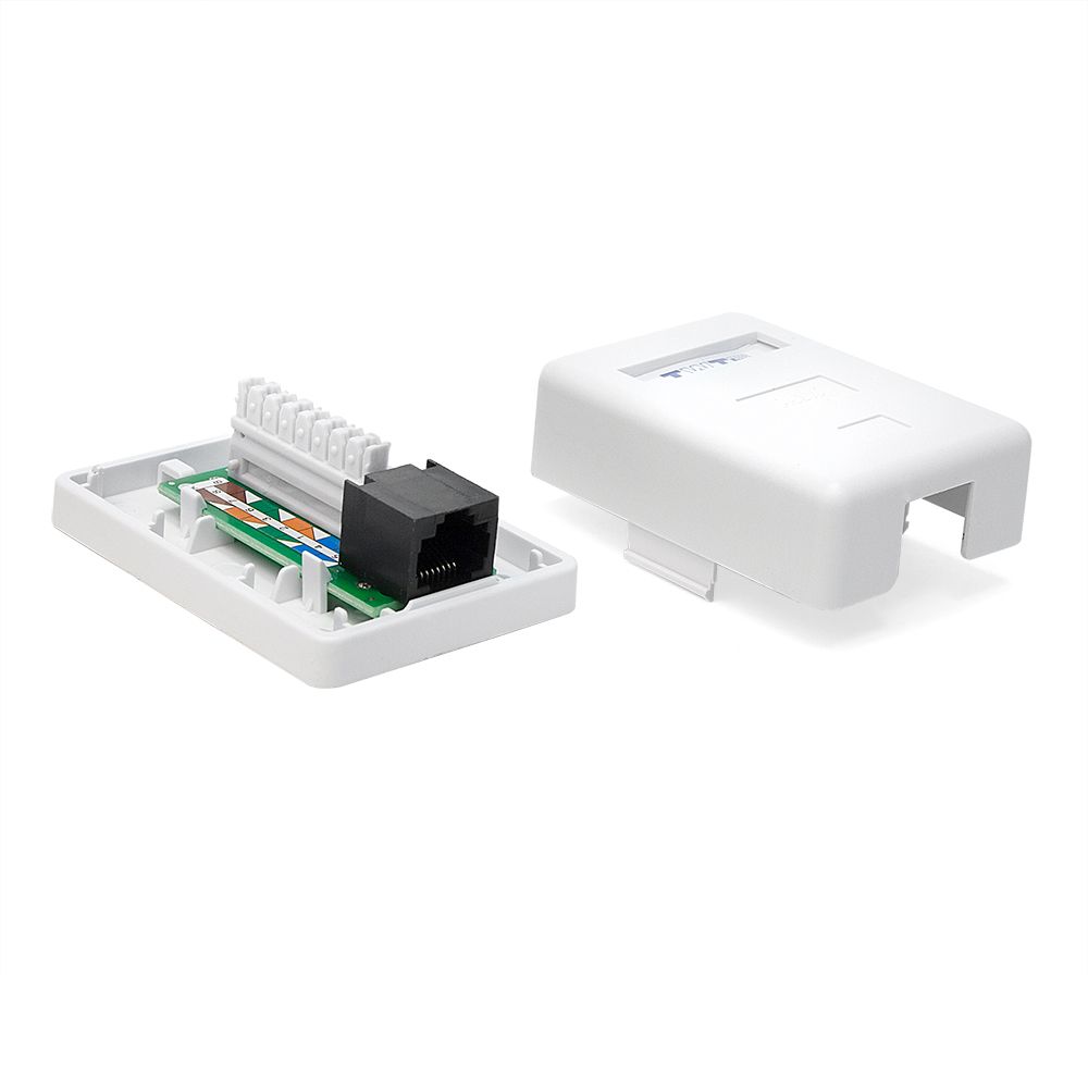 Розетка телекоммуникационная  TWT-SM1-45/6-WH