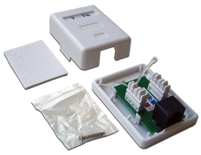 Розетка телекоммуникационная  TWT-SM1-45-WH