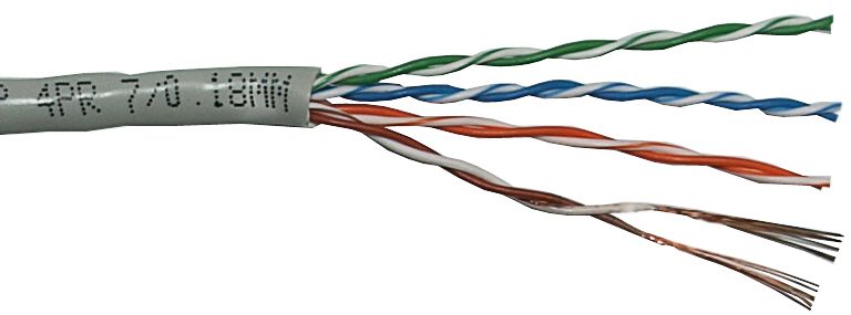 Кабель витая пара  TWT-5EUTP-PT-GY