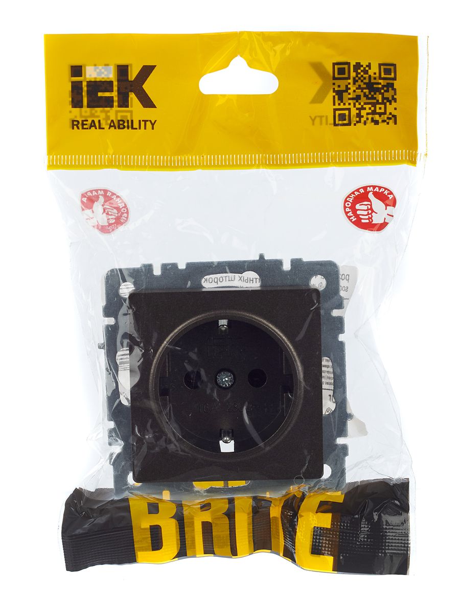 Розетка силовая РС11-1-0-БрТБ BR-R11-16-K45