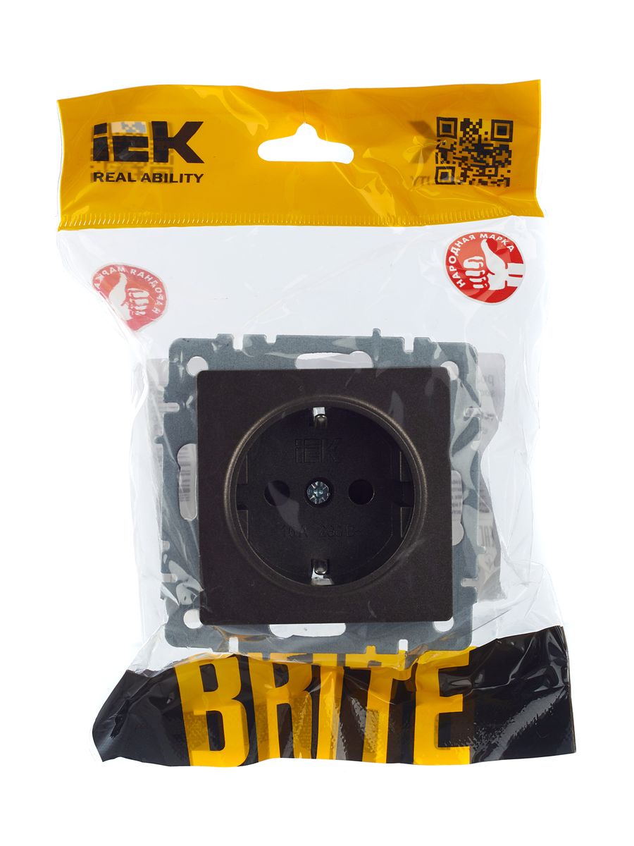 Розетка силовая РС14-1-0-БрТБ BR-R14-16-K45