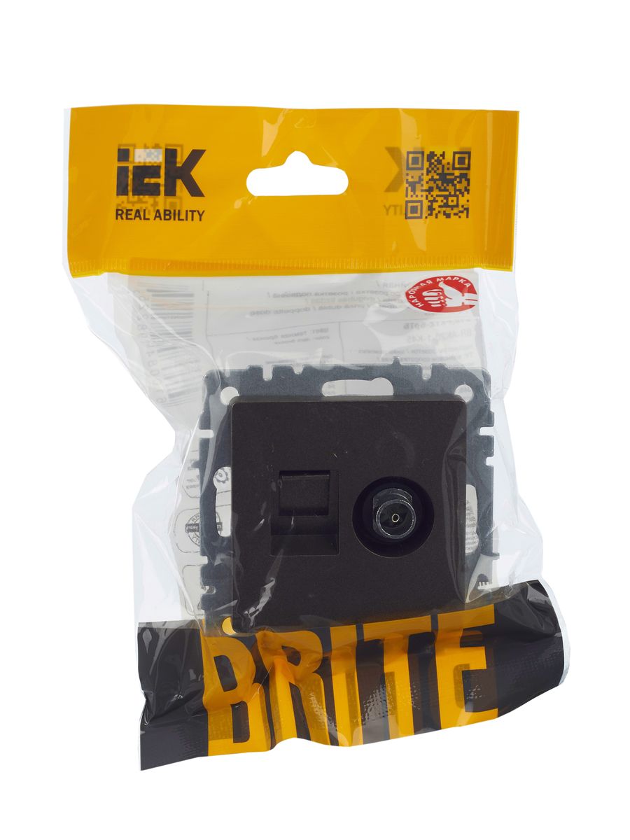 Розетка телекоммуникационная РТВ/РК12-БрТБ BR-AK20-1-K45