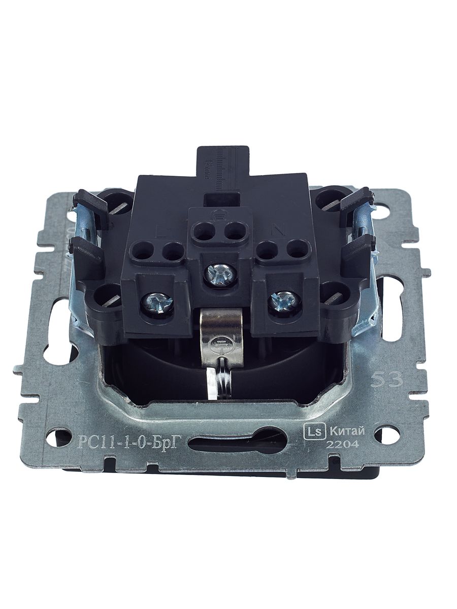 Розетка силовая РС11-1-0-БрГ BR-R11-16-K53