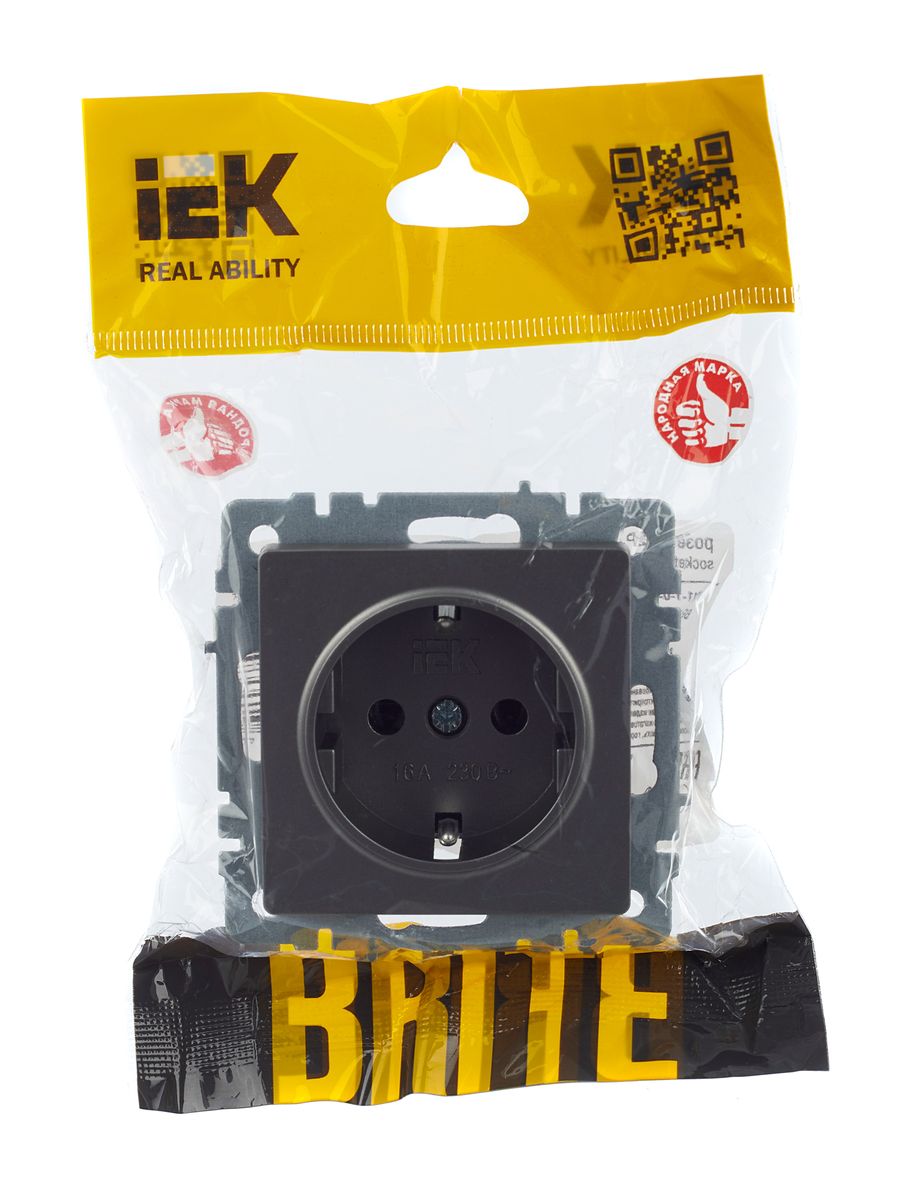 Розетка силовая РС11-1-0-БрС BR-R11-16-K46