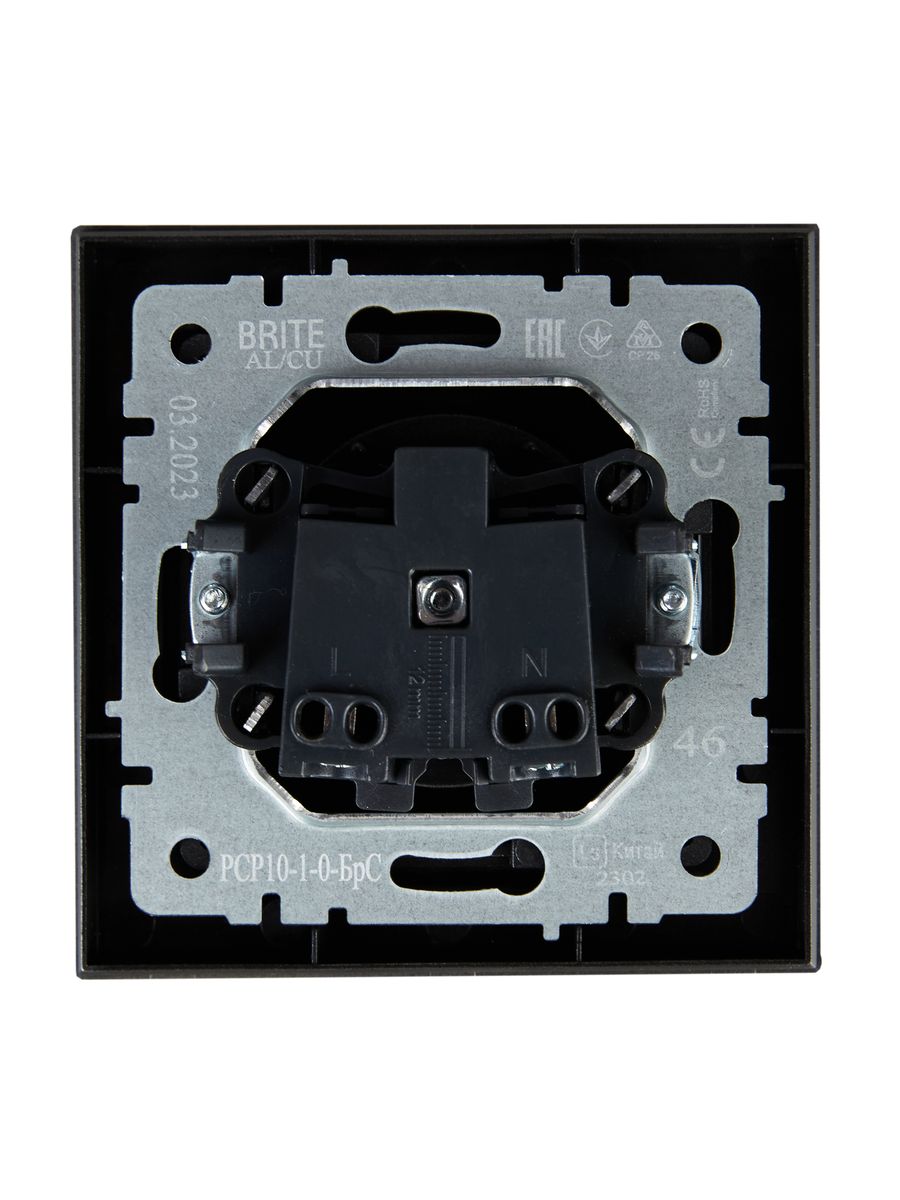 Розетка силовая РСР10-1-0-БрС BR-R10-10-K46-F
